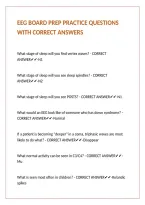 EEG BOARD PREP PRACTICE QUESTIONS WITH CORRECT ANSWERS 