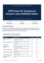 USPS Exam 421 Questions & Answers Latest 2026&sol;2027 Edition