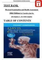 Test Bank for Physical Examination and Health Assessment&comma; 10th Edition by Ann L&period; Eckhardt and Lydia Bertschi &vert; Complete Chapters 1&ndash;32 &vert; ISBN 9780443282126