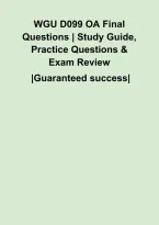 WGU D099 OA Final Questions &vert; Study Guide&comma; Practice Questions & Exam Review