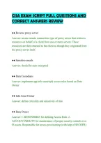 CISA EXAM SCRIPT FULL QUESTIONS AND&NewLine;CORRECT ANSWERS REVIEW