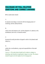 CISA EXAMS SET FULL SOLUTION&NewLine;QUESTIONS AND CORRECT ANSWERS