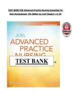 Test Bank For Advanced Practice Nursing&colon;Essentials for Role Development 5Th Edition by Lucille A&period; Joel  Chapters 1-30&NewLine;