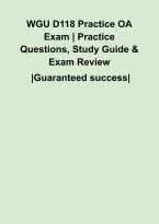 WGU D118 Practice OA Exam &vert; Practice Questions&comma; Study Guide & Exam Review&NewLine;&NewLine;
