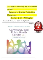 Test Bank for Community & Public Health Nursing&colon; Evidence for Practice &lpar;3rd Edition&rpar; by Rosanna F&period; DeMarco and Judith Healey-Walsh