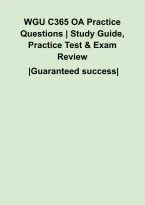 WGU C365 OA Practice Questions &vert; Study Guide&comma; Practice Test & Exam Review&NewLine;&NewLine;