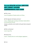 CLA 210 UPDATED ACTUAL QUESTIONS&NewLine;AND CORRECT ANSWERS&NewLine;COMPREHENSIVE STUDY GUIDE&NewLine;