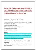 Evolve HESI Fundamentals Exam 2026&sol;2027 &ndash; 200 Practice Q&A with Detailed Rationales &vert; Elsevier Evolve RN & PN Study Guide