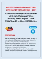 NSG 552 Psychopharmacology Final Exam Master Test Bank 2026&ndash;2027&comma; 300 Board-Style Questions with Detailed Rationales&comma; Complete Exam Prep&period;