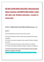 Mississippi Bail Agent Licensing Exam 2025&sol;2026 &ndash; 200 Practice Q&A with Detailed Rationales &vert; MS Bail Exam Study Guide