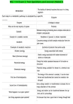 BSC 114 Exam 2 Test Questions and Answers Rated A