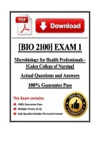 BIO 2100 Exam 1 &vert; Microbiology &vert; 2026 Update &vert;100&percnt; Correct &ndash; Galen College 