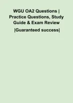 WGU OA2 Questions &vert; Practice Questions&comma; Study Guide & Exam Review