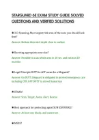 STARGUARD 6E EXAM STUDY GUIDE SOLVED&NewLine;QUESTIONS AND VERIFIED SOLUTIONS&NewLine;