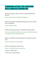 STARGUARD ACTUAL TEST QUESTIONS&NewLine;WITH COMPLETE ANSWER KEY