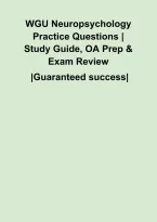 WGU Neuropsychology Practice Questions &vert; Study Guide&comma; OA Prep & Exam Review