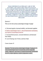 NR 601 MIDTERM EXAM PRIMARY CARE OF THE MATURING AND AGED FAMILY PRACTICUM EXAM ACTUAL 2026&sol;2027 HIGH YIELD PRACTICE QUESTIONS AND STUDY GUIDE ACCURATE EXAM COMPLETE APPROVED QUESTIONS WITH WELL ELABORATED SOLUTIONS AND DETAILED RATIONALES &lpar;100&percnt; CORRECT V
