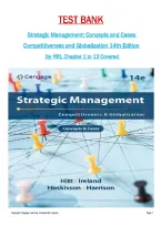 Test Bank for Strategic Management&colon; Concepts and Cases&colon; Competitiveness and Globalization by Michael Hitt&comma; Duane Ireland&comma; Robert Hoskisson and  Jeffrey Harrison 