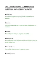 CNA CHAPTER 1 EXAM COMPREHENSIVE&NewLine;QUESTIONS AND CORRECT ANSWERS