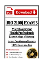 BIO 2100 Exam 3 &vert; Microbiology &vert; 2026 Update &vert;100&percnt; Correct &ndash; Galen College