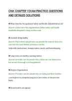 CNA CHAPTER 1 EXAM PRACTICE QUESTIONS&NewLine;AND DETAILED SOLUTIONS&NewLine;