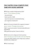 CNA CHAPTER 2 EXAM COMPLETE STUDY&NewLine;GUIDE WITH SOLVED QUESTIONS&NewLine;