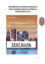 Test bank for an Introduction to Management Science-Quantitative Approach 16th Edition by anderson Chapter 1-16 Latest Upload&period;