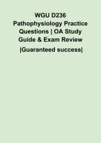 WGU D236 Pathophysiology Practice Questions &vert; OA Study Guide & Exam Review