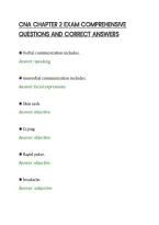 CNA CHAPTER 2 EXAM COMPREHENSIVE&NewLine;QUESTIONS AND CORRECT ANSWERS&NewLine;