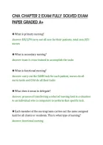 CNA CHAPTER 2 EXAM FULLY SOLVED EXAM&NewLine;PAPER GRADED A&plus;