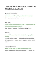 CNA CHAPTER 2 EXAM PRACTICE QUESTIONS&NewLine;AND DETAILED SOLUTIONS&NewLine;