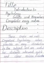 Introduction to Psychology &ndash; Goals & Branches &vert; Complete Easy Notes