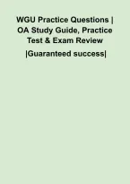 WGU Practice Questions &vert; OA Study Guide&comma; Practice Test & Exam Review