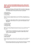 RELIAS ADVANCED DYSRHYTHMIA EXAM A PRACTICE &NewLine;TEST &ndash; 2026&ndash;2027 &vert; QUESTIONS WITH DETAILED CLINICAL &NewLine;RATIONALES