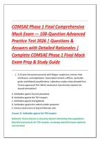Advanced COMSAE Phase 1 Final Mock Exam 2026 &vert; 100 Challenging Questions & Answers with Detailed Rationales &vert; Complete COMLEX Level 1 Comprehensive Review