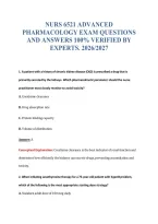 NURS 6521 EXAM BUNDLE QUESTIONS WITH VERIFIED ANSWERS
