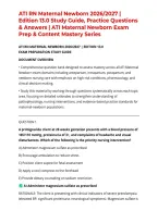 ATI RN Maternal Newborn 2026&sol;2027 &vert; Edition 13&period;0 Study Guide&comma; Practice Questions & Answers &vert; ATI Maternal Newborn Exam Prep & Content Mastery Series