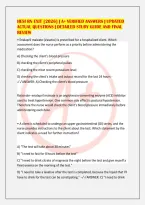 HESI RN EXIT &lbrack;2026&rsqb; &vert; A&plus; VERIFIED ANSWERS &vert; UPDATED&NewLine;ACTUAL QUESTIONS &vert; DETAILED STUDY GUIDE AND FINAL&NewLine;REVIEW