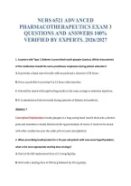 NURS 6521 EXAM BUNDLE QUESTIONS WITH VERIFIED ANSWERS