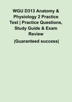 WGU D313 Anatomy & Physiology 2 Practice Test &vert; Practice Questions&comma; Study Guide & Exam Review