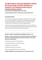 ATI RN Pediatric Nursing 2026&sol;2027 &vert; Edition 13&period;0 Study Guide&comma; Practice Questions & Answers &vert; ATI Pediatrics Exam Prep & Content Mastery Series