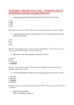 WONDERLIC TEST PRACTICE 2026 &ndash; COGNITIVE ABILITY &NewLine;QUESTIONS WITH DETAILED RATIONALES