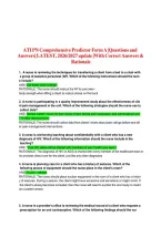 ATI PN Comprehensive Predictor Form A 2026&sol;2027 Study Guide&NewLine;&NewLine;