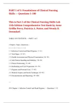 Clinical Nursing Skills Lab 11th Edition Comprehensive Test Bank by Anne Griffin Perry Patricia A&period; Potter and Wendy R&period; Ostendorf Patient Assessment Vital Signs Infection Prevention Hygiene Mobility Positioning Medication Administration Wound Care Specimen