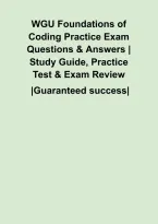 WGU Foundations of Coding Practice Exam Questions & Answers &vert; Study Guide&comma; Practice Test & Exam Review&NewLine;&NewLine;