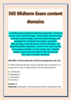 NR 565 Midterm Exam Content Domains