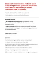 Business Communication Midterm Exam 2026&sol;2027 &vert; Practice Questions & Answers with Detailed Rationales &vert; Business Communication Exam Prep