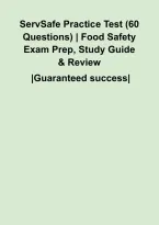 ServSafe Practice Test &lpar;60 Questions&rpar; &vert; Food Safety Exam Prep&comma; Study Guide & Review&NewLine;&NewLine;
