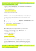 HESI RN FUNDAMENTALS TESTBANK Exam Questions and &NewLine;Answers latest update 2022&sol;2023