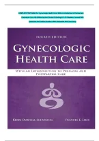 COMPLETE TEST BANK For Gynecologic Health Care&colon; With an Introduction to Prenatal and&NewLine;Postpartum Care&comma; 4th Edition&vert; by Kerri Durnell Schuiling&vert; SBN&colon; 9781284182347&vert; All 1-35 Chapters Covered With&NewLine;Questions And Verified Solutions With Rationales And Case S